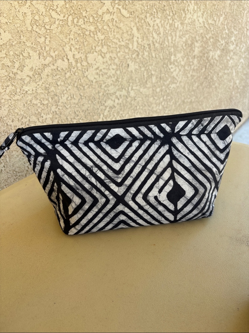 Large Handmade Batik cosmetic jewelry bag Queen Alaffia Ghana - Picture 11 of 12
